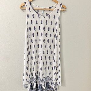 Isla Bonita | Blue and White Tank Swim Coverup